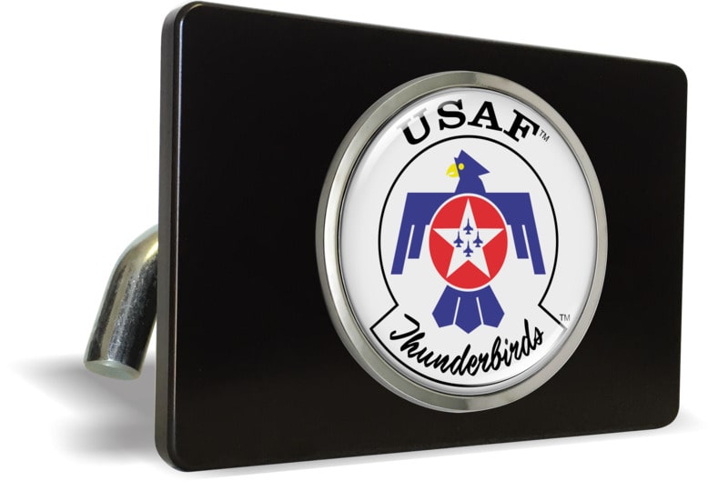 USAF - U.S. Air Force Thunderbirds - Tow Hitch Cover with Chrome Metal Emblem